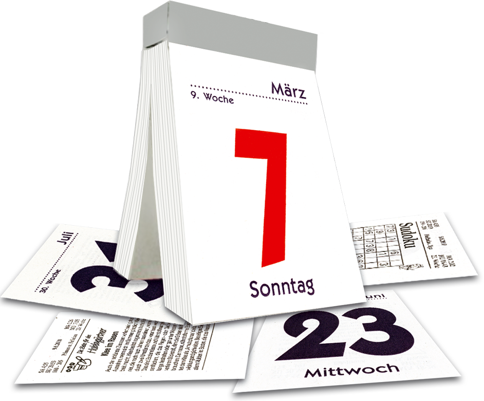 Bürokalender Österreich Abreißkalender mit österreichischen Feiertagen