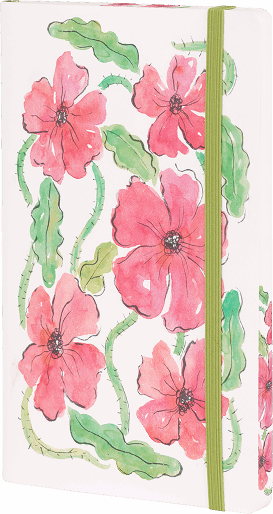 Castelli Acquarello Notizbuch blanko florales Coverdesign