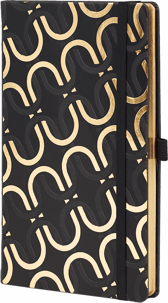 Castelli Notizbuch Black & Gold Premium Natural Papier FSC Recycable