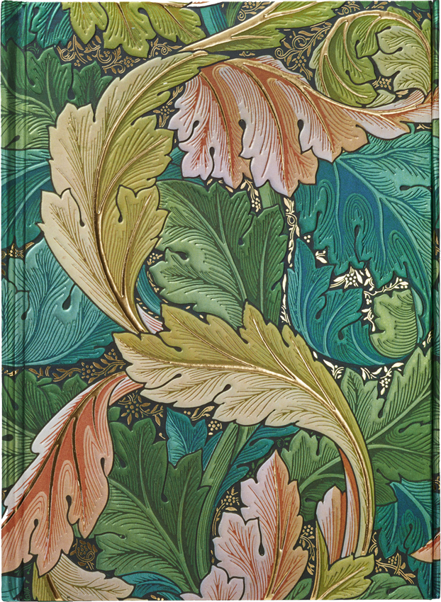 Flame Tree Kunstbuch William Morris Acanthus, liniert, A5